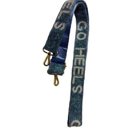 UNC Blue & White Beaded Purse Bag Strap Game Day Chapel Hill North Carolina - Picture 1 of 7